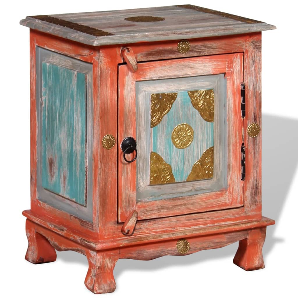 vidaXL Nightstand Solid Mango Wood Orange