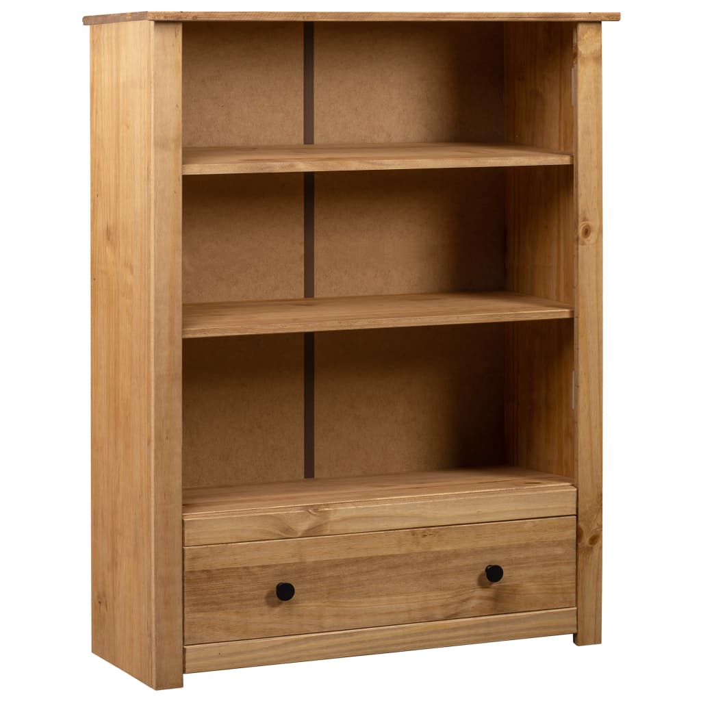 vidaXL Bookcase 31.5"x13.8"x43.3" Solid Pine Wood Panama Range