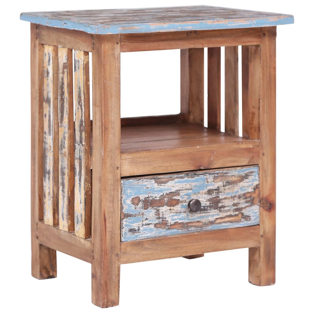 vidaXL Bedside Cabinet 16.1"x11.8"x19.7" Solid Reclaimed Wood