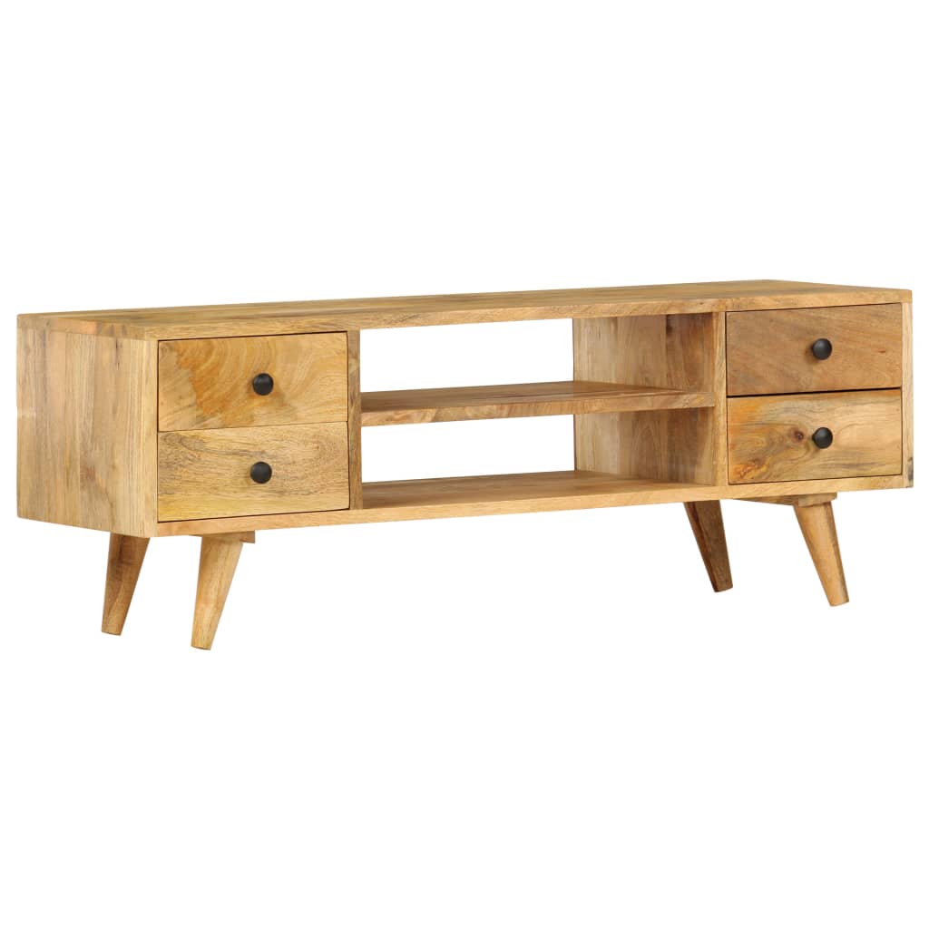 vidaXL TV Stand 43.3"x13.8"x15.7" Solid Wood Mango