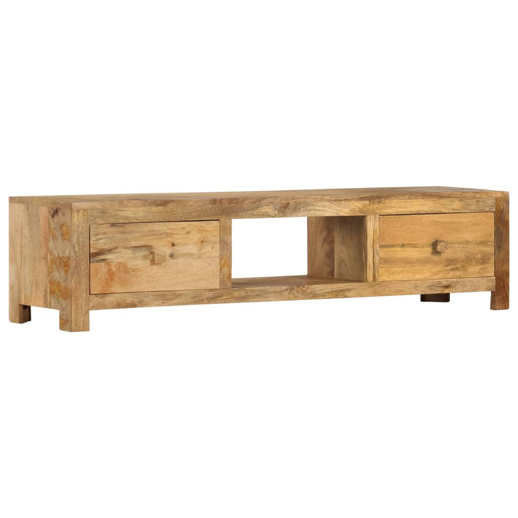 vidaXL TV Stand 55.1"x11.8"x12.6" Solid Wood Mango