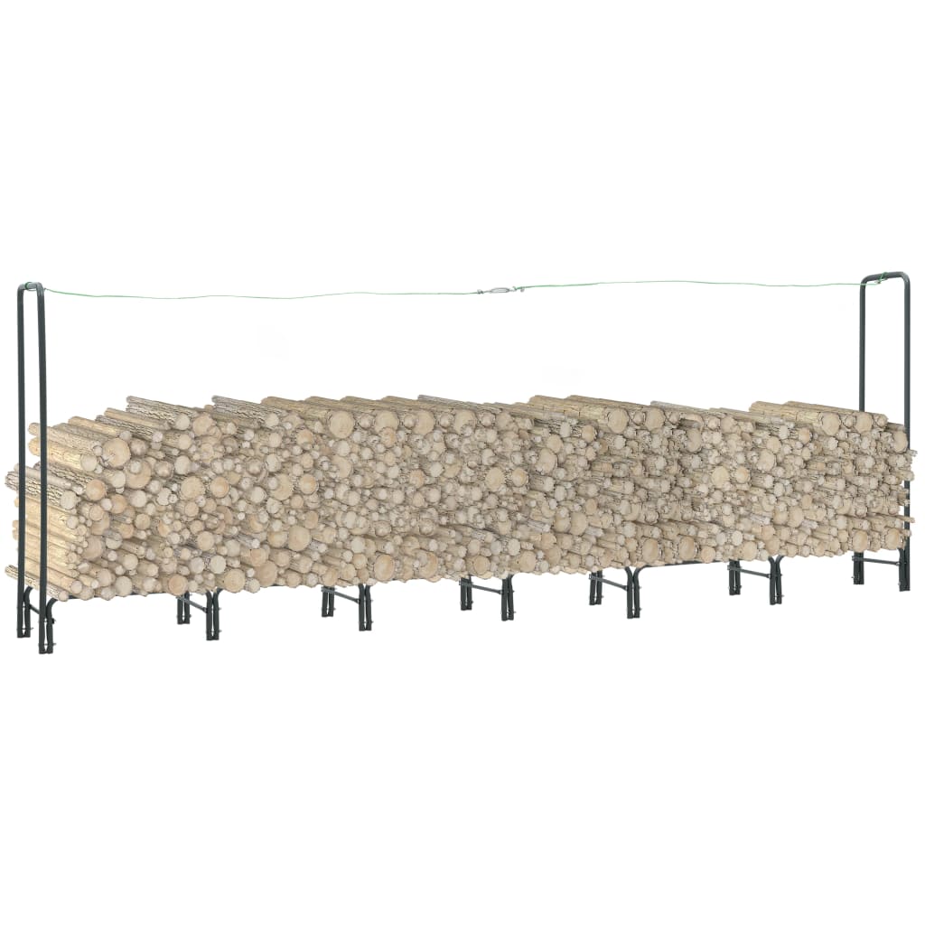 vidaXL Firewood Rack Anthracite 141.7"x13.8"x47.2" Steel