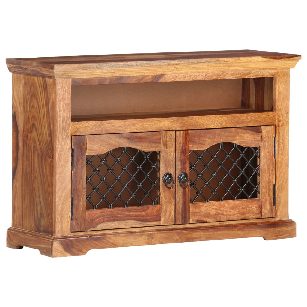 vidaXL TV Stand 35.4"x11.8"x23.6" Solid Wood Sheesham