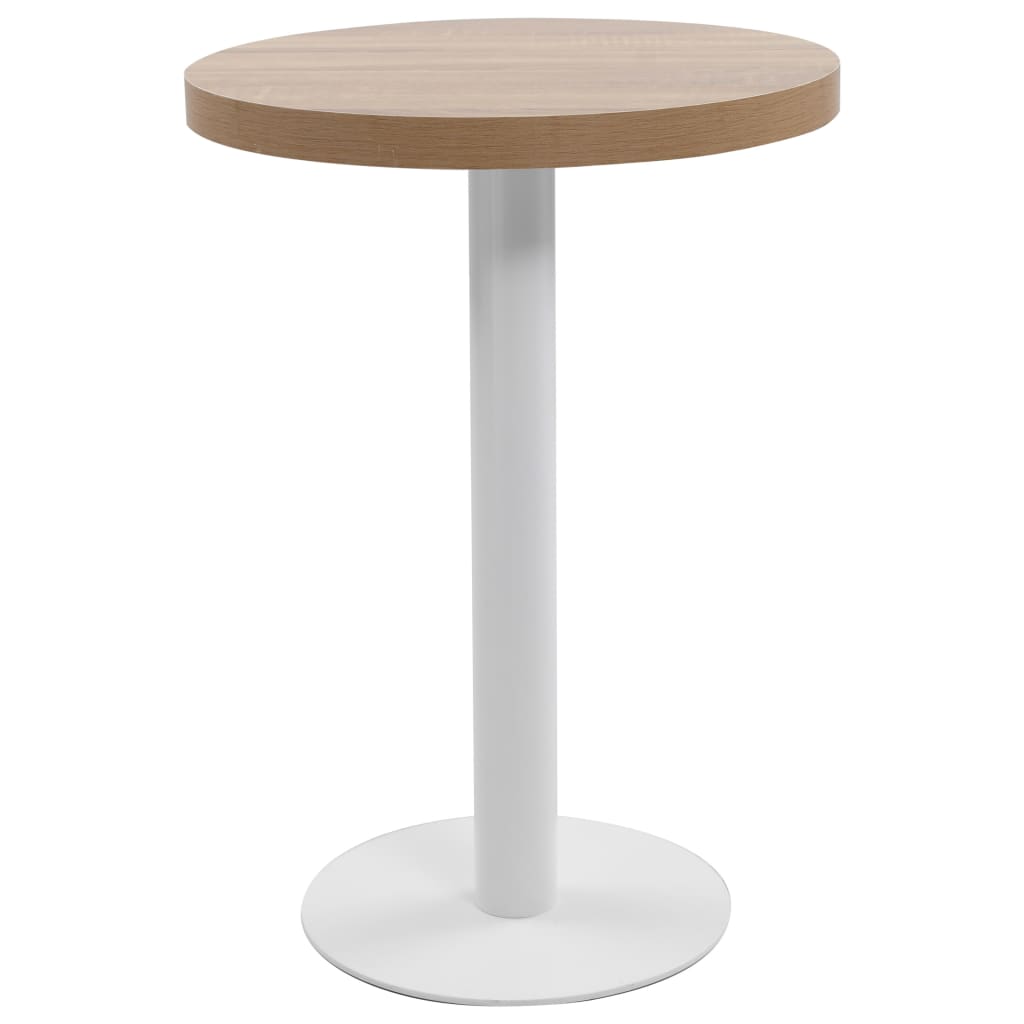 vidaXL Bistro Table Light Brown 23.6" MDF