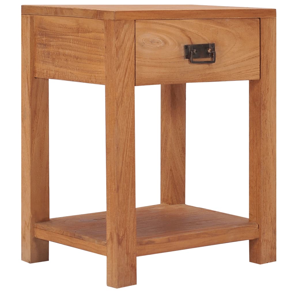 vidaXL Bedside Cabinet 13.8"x13.8"x19.7" Solid Wood Teak