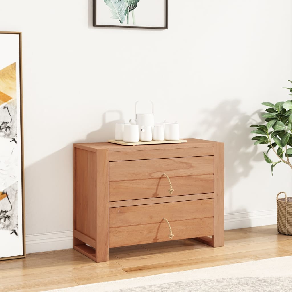 vidaXL Sideboard 31.5"x13.8"x23.6" Solid Teak Wood