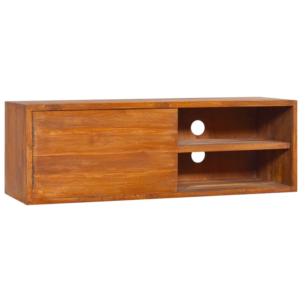 vidaXL Wall-mounted TV Stand 35.4"x11.8"x11.8" Solid Wood Teak