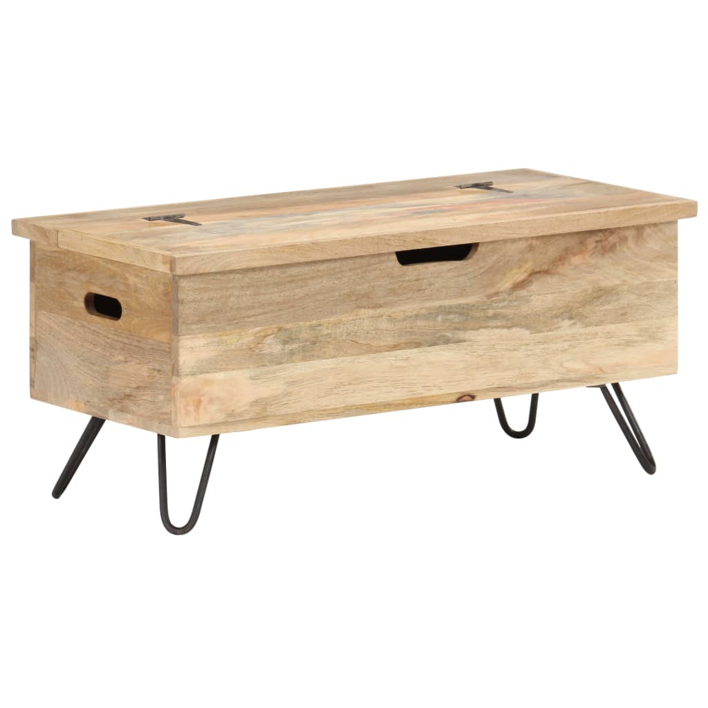 vidaXL Chest 35.4"x15.7"x17.7" Solid Mango Wood