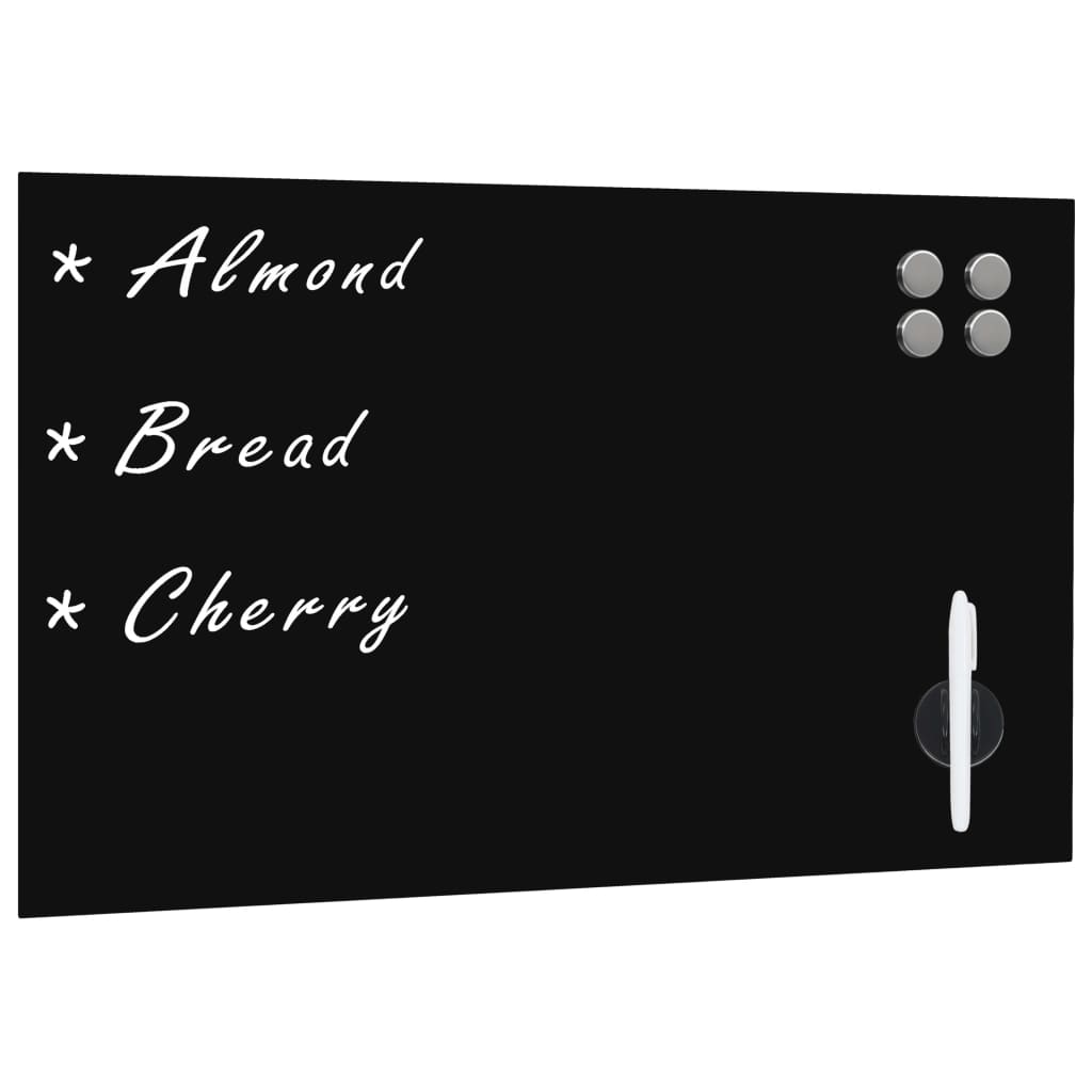 vidaXL Wall Mounted Magnetic Blackboard Glass 23.6"x15.7"