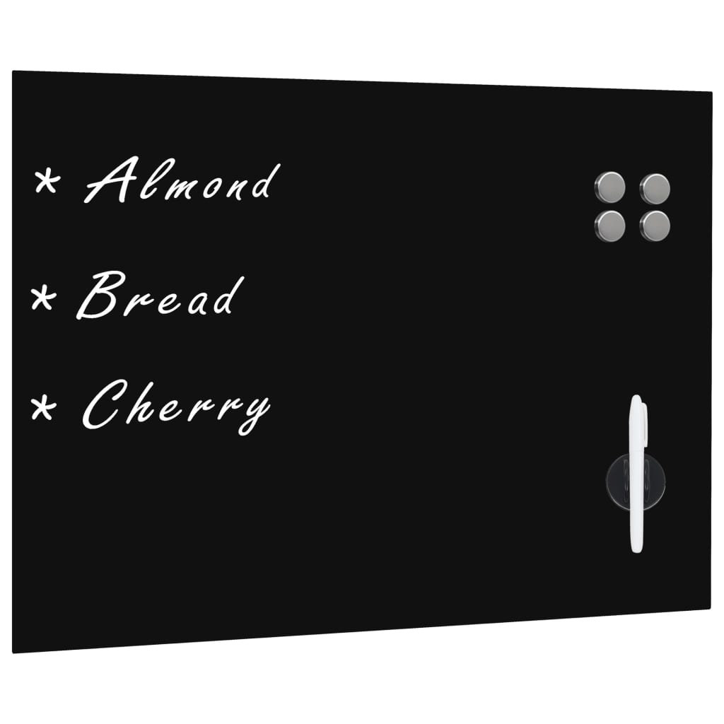 vidaXL Wall Mounted Magnetic Blackboard Glass 31.5"x23.6"