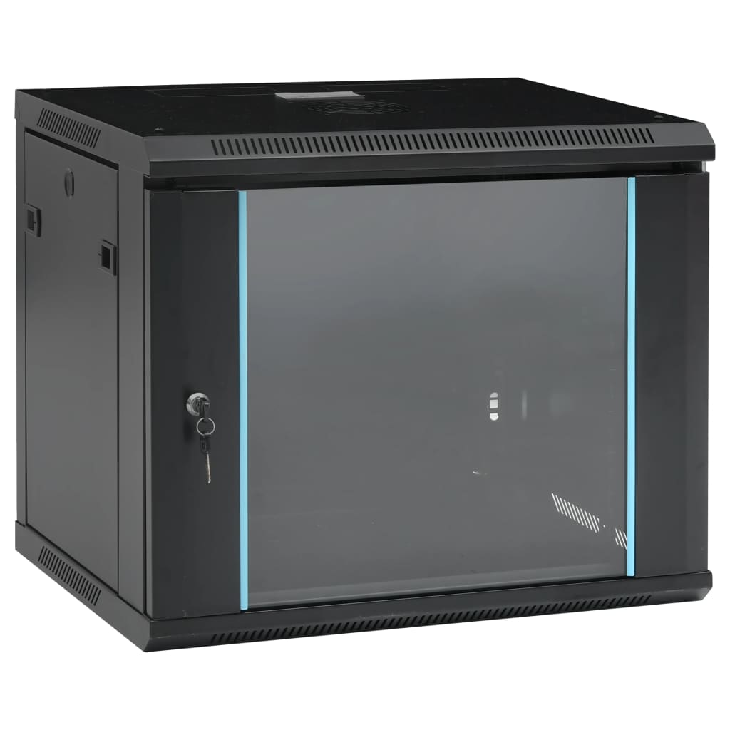 vidaXL 9U Wall Mounted Network Cabinet 19" IP20 23.6"x17.7"x20.1"