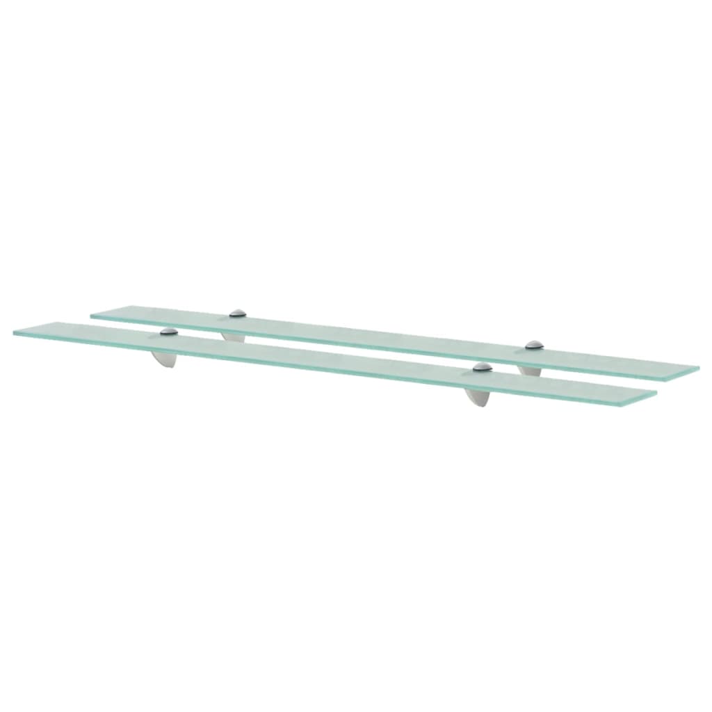 vidaXL Floating Shelves 2 pcs Glass 39.4"x7.9" 0.3"