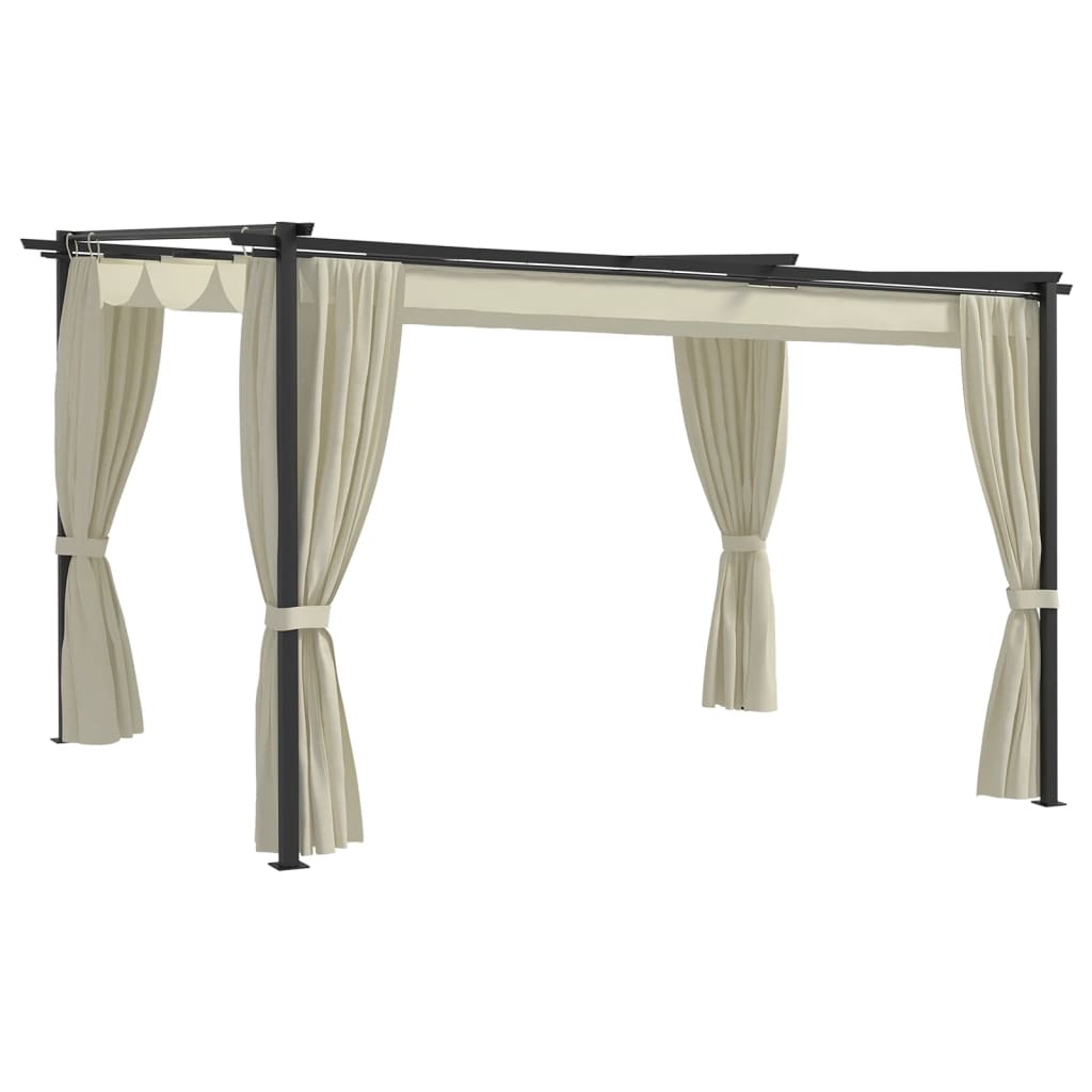 vidaXL Gazebo 13.1'x9.8' Cream