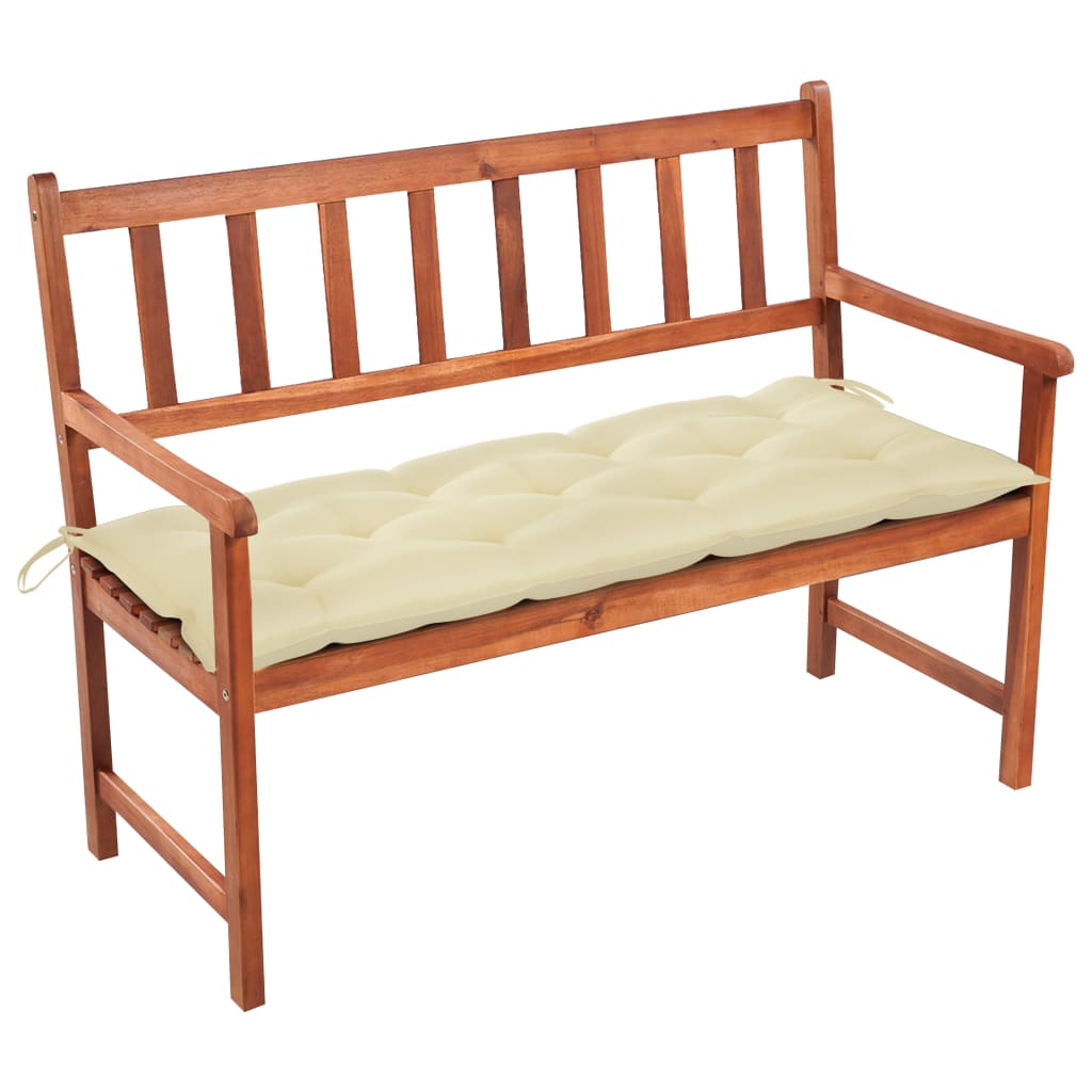 vidaXL Patio Bench with Cushion 47.2" Solid Acacia Wood