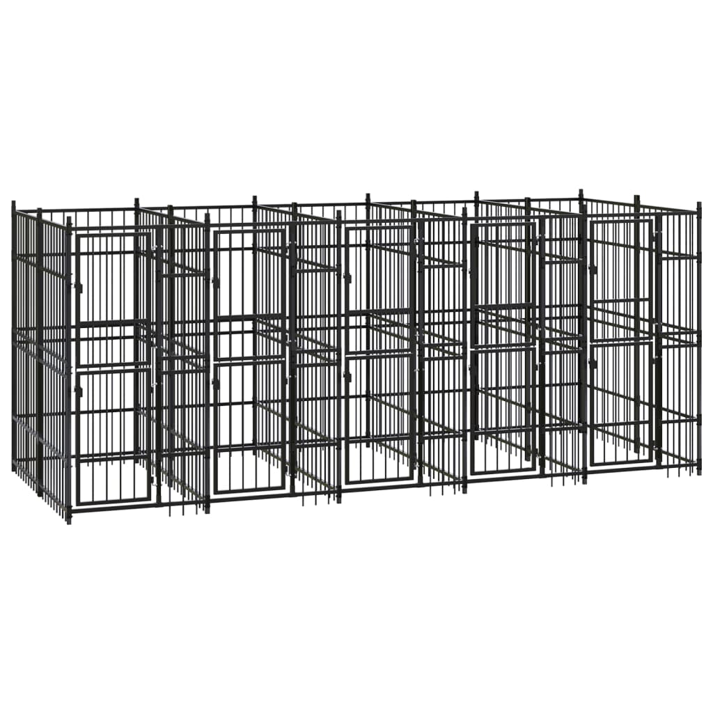 vidaXL Outdoor Dog Kennel Steel 99.2 ft2