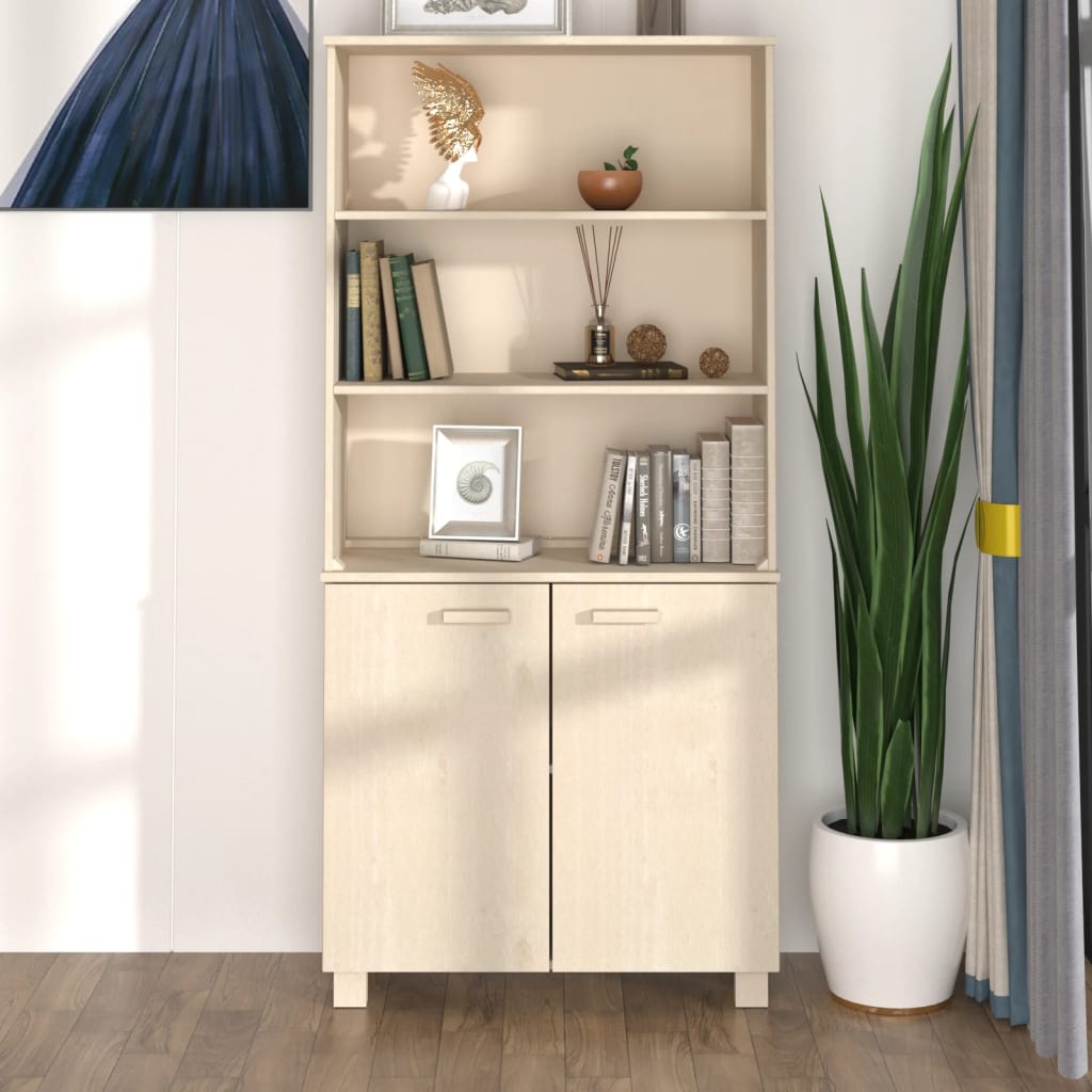 vidaXL Highboard HAMAR Solid Wood Pine Honey Brown