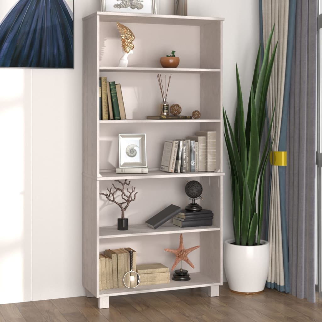 vidaXL Highboard HAMAR Solid Wood Pine White