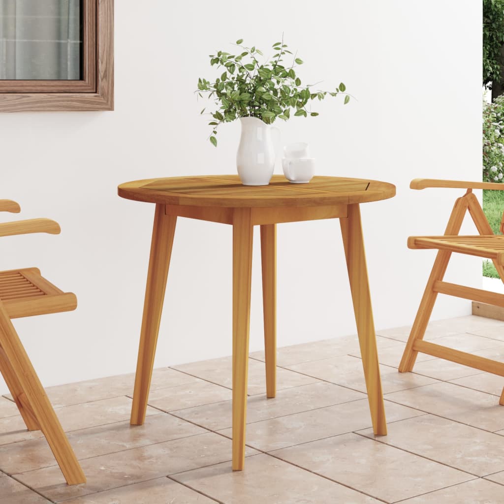 vidaXL Patio Table  33.5"x29.5" Solid Wood Acacia