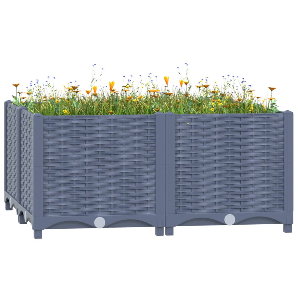 vidaXL Raised Bed 31.5"x31.5"x15" Polypropylene