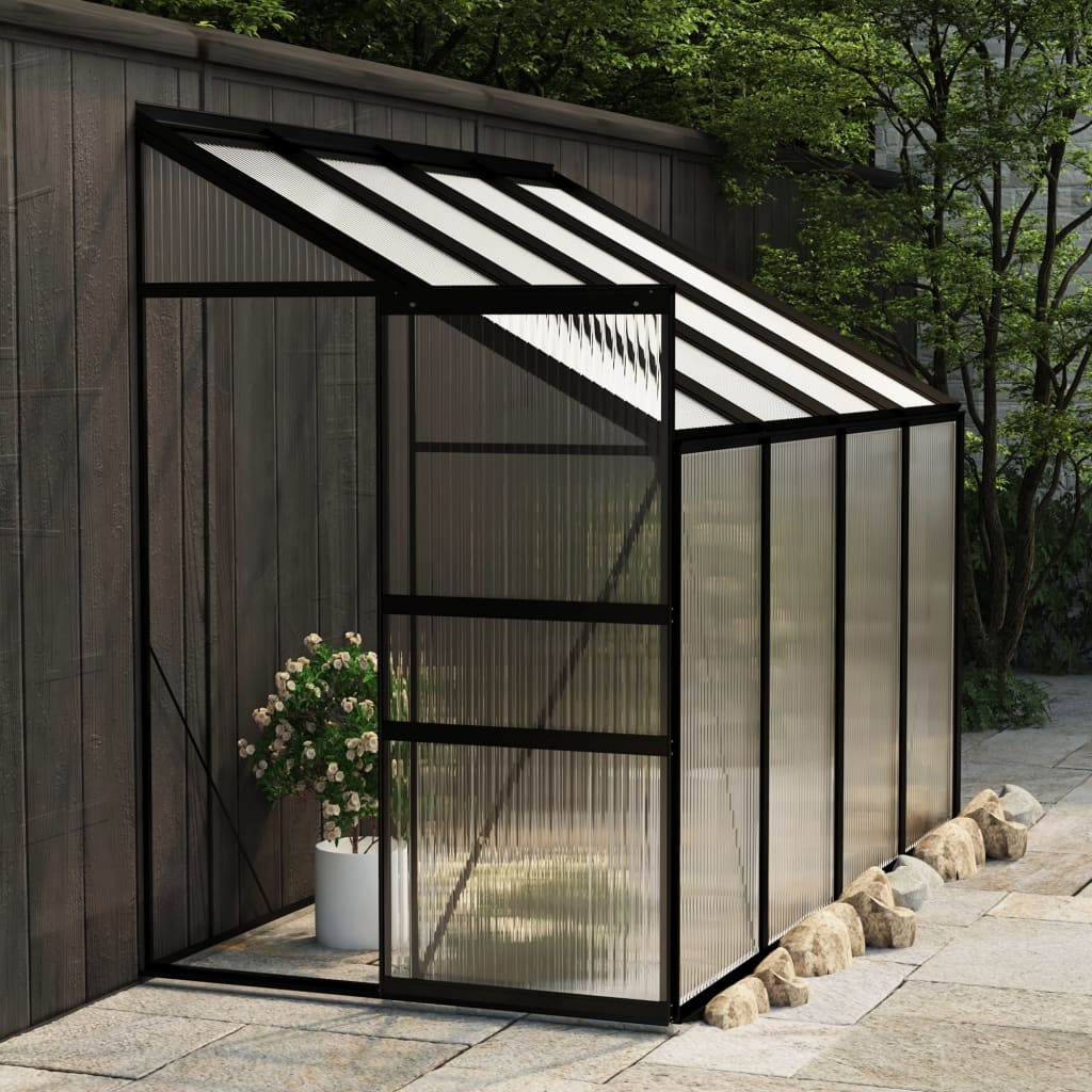 vidaXL Greenhouse Anthracite Aluminum 185 ft3