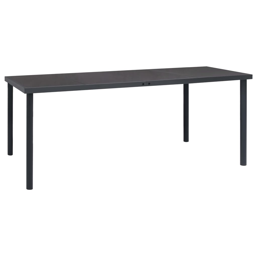 vidaXL Patio Dining Table Anthracite 74.8"x35.4"x29.1" Steel