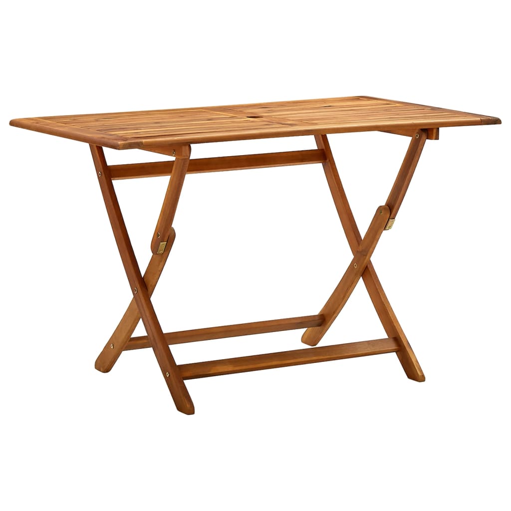 vidaXL Folding Patio Table 47.2"x27.6"x29.5" Solid Wood Acacia