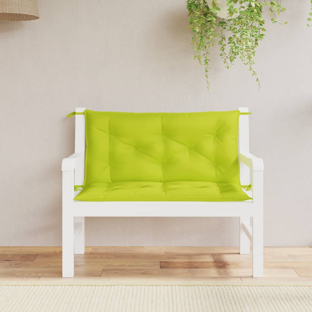 vidaXL Garden Bench Cushions 2pcs Bright Green 39.4"x19.7"x2.8" Oxford Fabric
