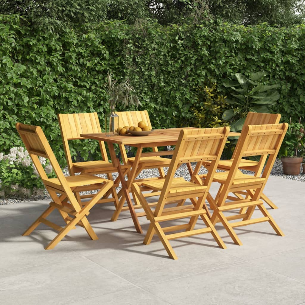 vidaXL Folding Patio Chairs 6 pcs 18.5"x24"x35.4" Solid Wood Teak