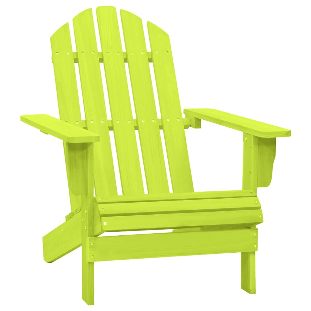 vidaXL Patio Adirondack Chair Solid Fir Wood Green