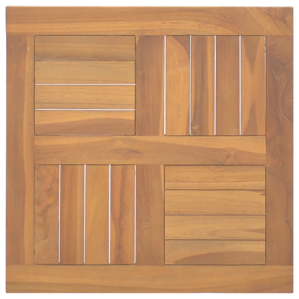 vidaXL Square Table Top 19.7"x19.7"x1" Solid Wood Teak