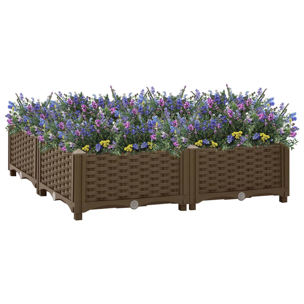 vidaXL Raised Bed 31.5"x31.5"x9.1" Polypropylene