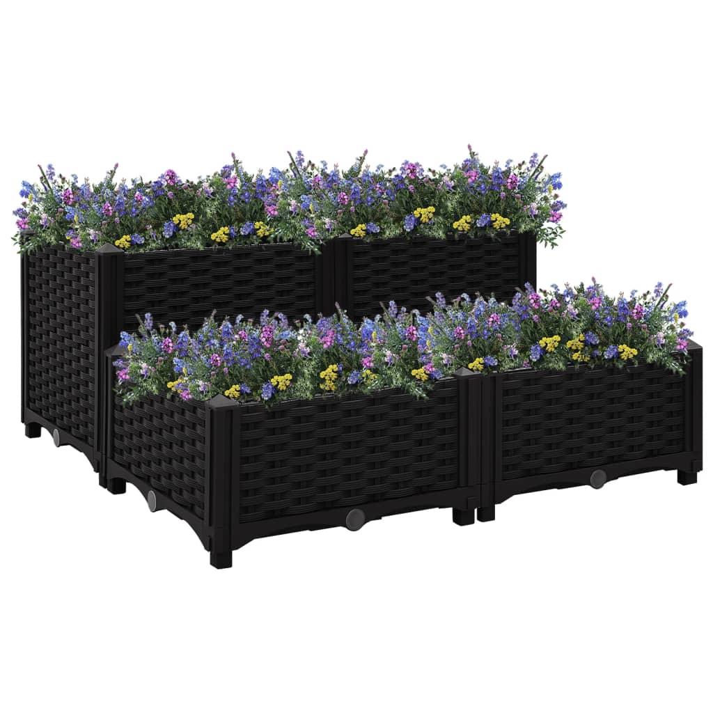 vidaXL Raised Bed 31.5"x31.5"x15" Polypropylene