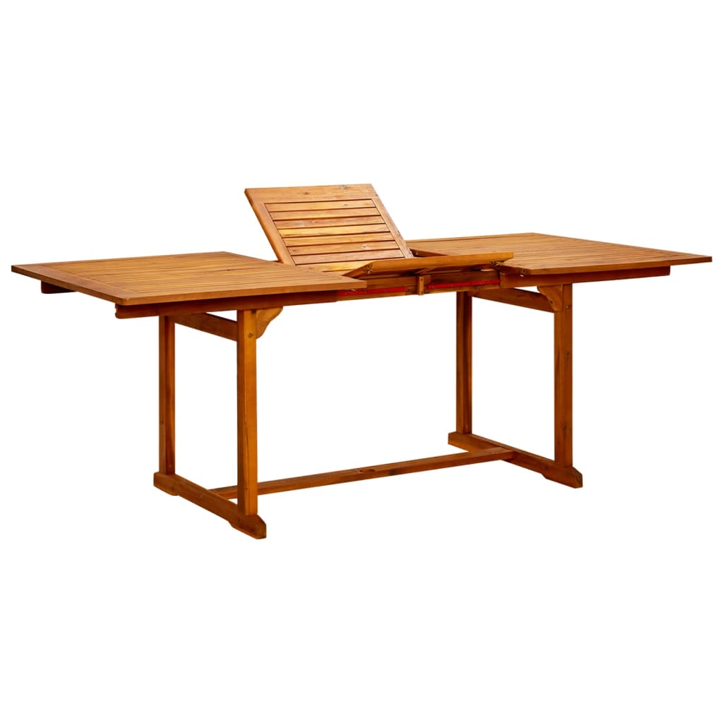 vidaXL Garden Dining Table (59.1"-78.7")x39.4"x29.5" Solid Acacia Wood