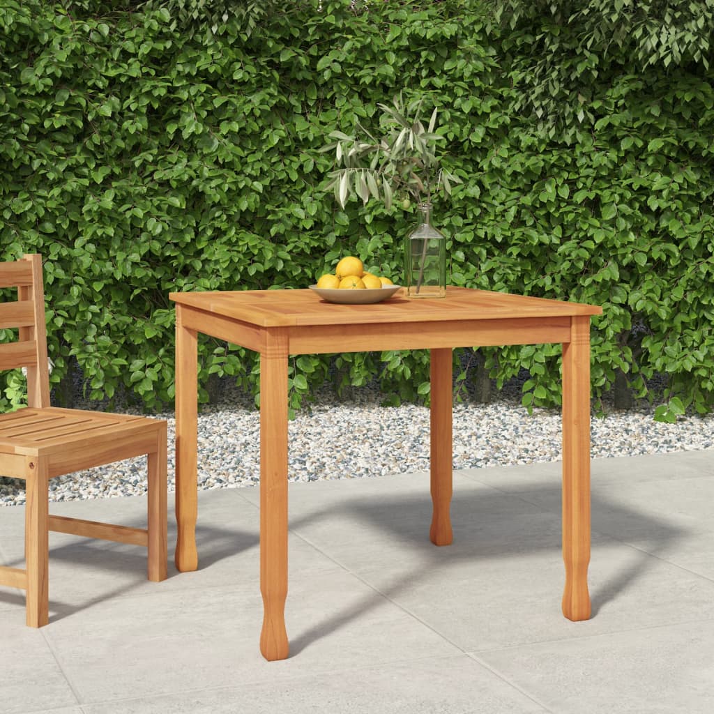 vidaXL Patio Dining Table 33.5"x33.5"x29.5" Solid Wood Teak