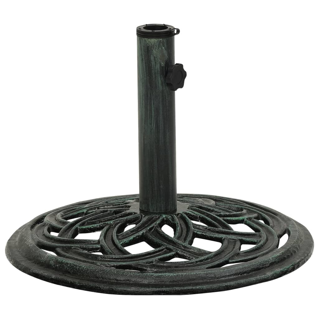 vidaXL Umbrella Base Green 17.3"x17.3"x12.2" Cast Iron