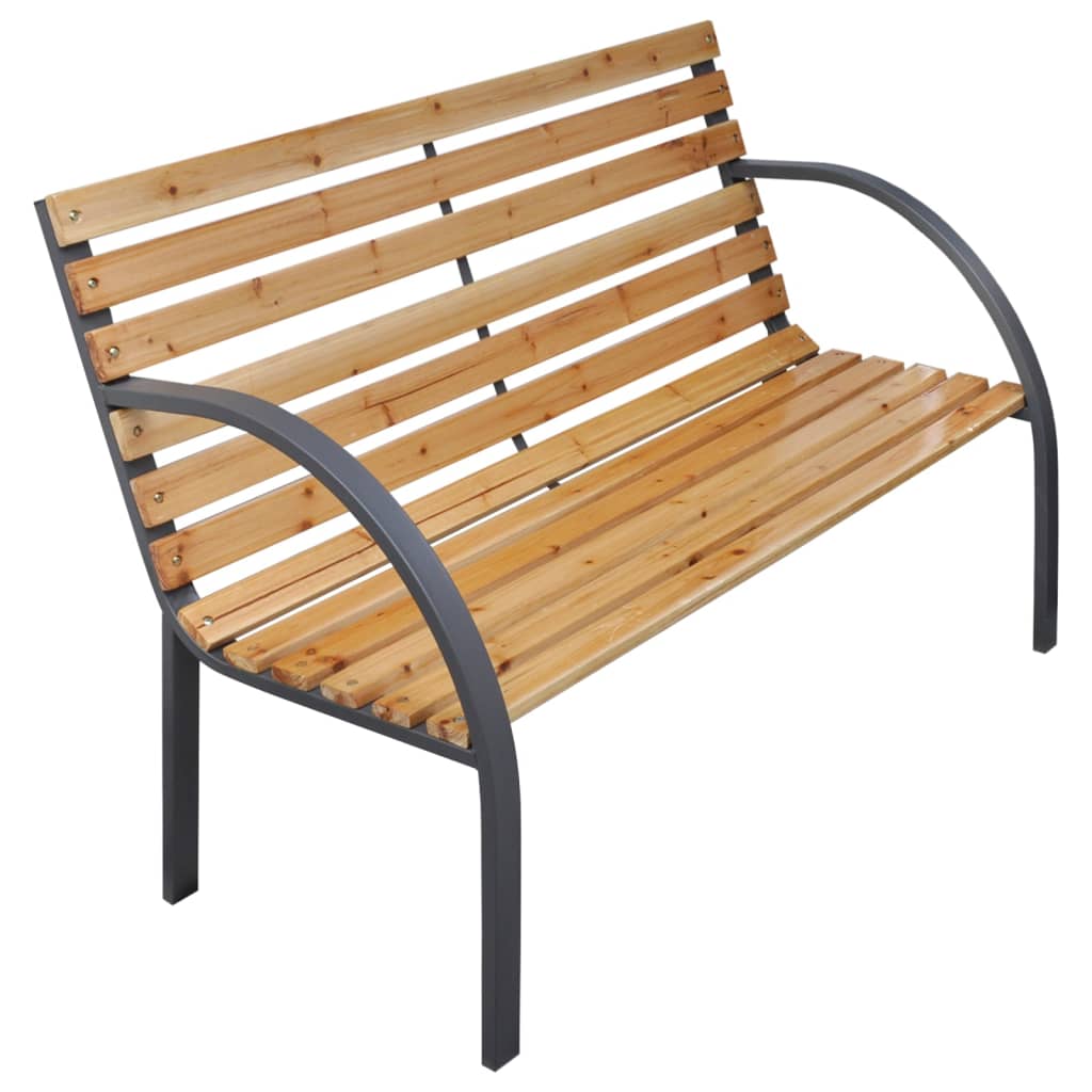 vidaXL Patio Bench 44.1" Solid Wood Fir