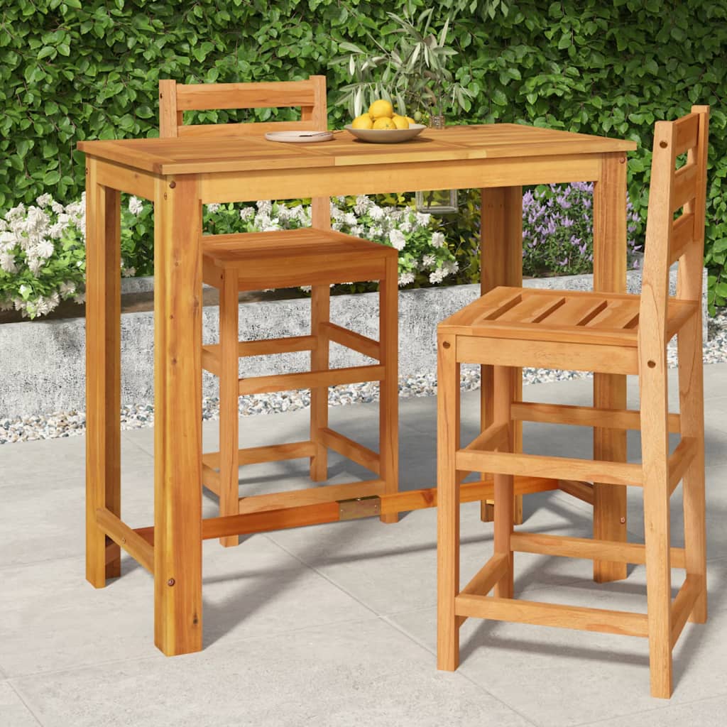 vidaXL Patio Bar Table 47.2"x23.6"x41.3" Solid Wood Acacia