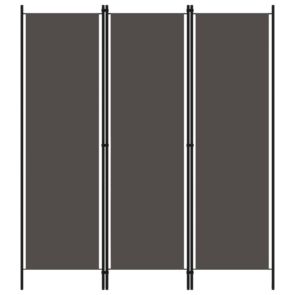 vidaXL 3-Panel Room Divider Anthracite 59.1"x70.9"