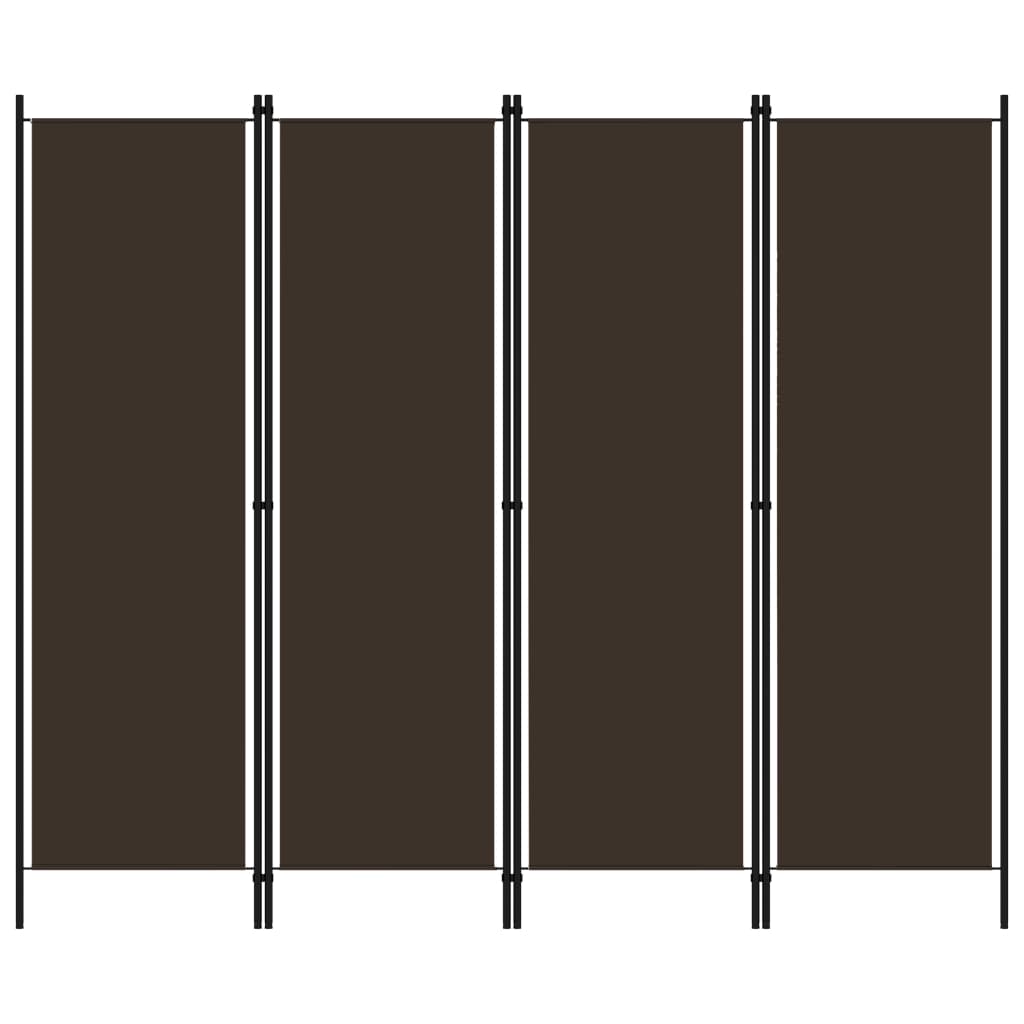 vidaXL 4-Panel Room Divider Brown 78.7"x70.9"