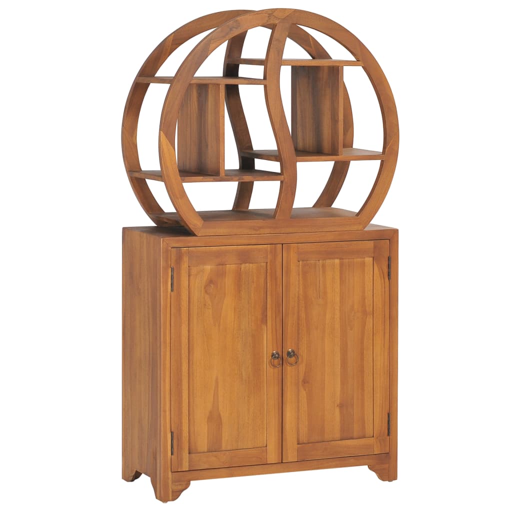 vidaXL Cabinet with Yin Yang Shelf 27.6"x11.8"x51.2" Solid Wood Teak