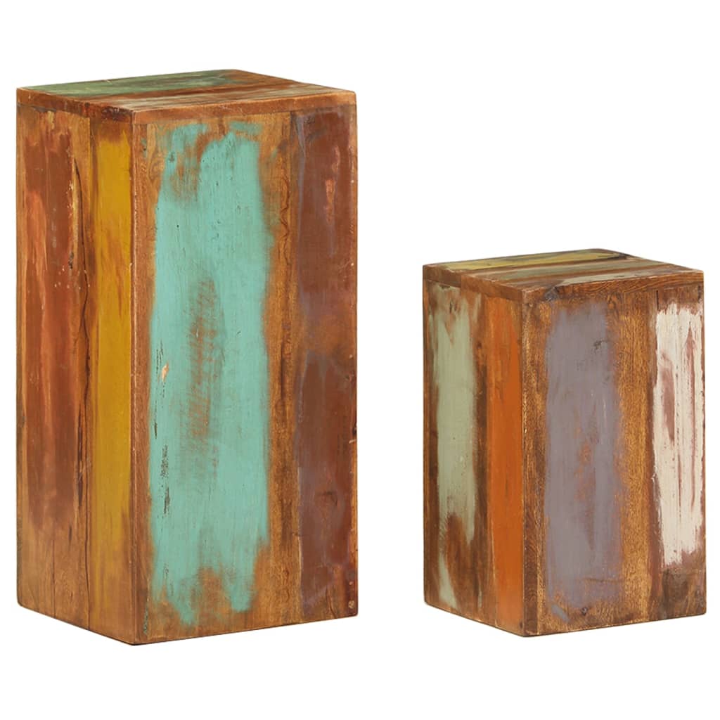 vidaXL Plant Stands 2 pcs Solid Reclaimed Wood