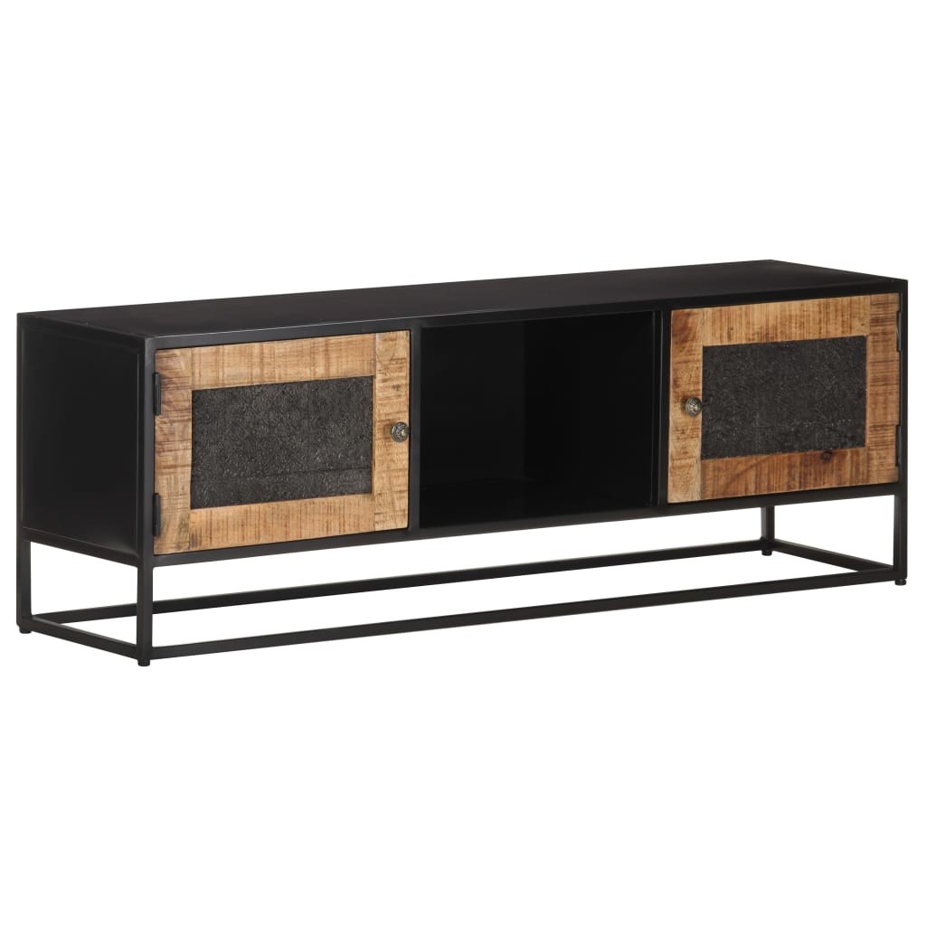 vidaXL TV Stand 47.2"x11.8"x15.7" Rough Mango Wood