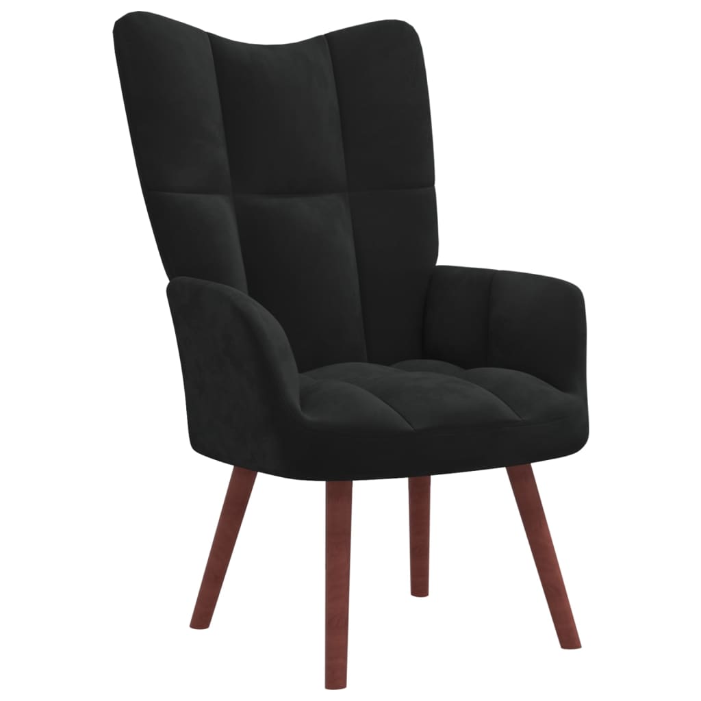 vidaXL Relaxing Chair Black Velvet