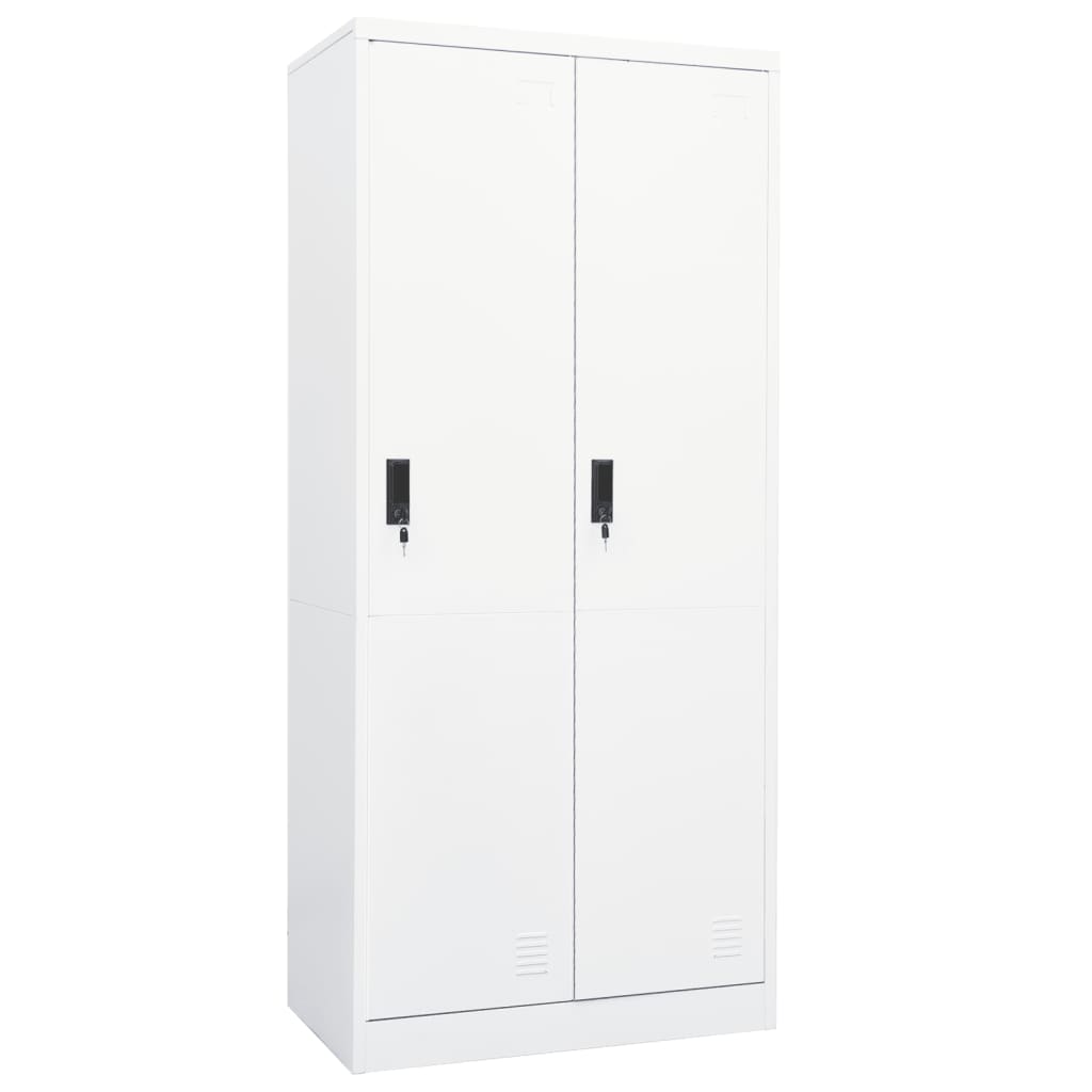 vidaXL Wardrobe White 31.5"x19.7"x70.9" Steel