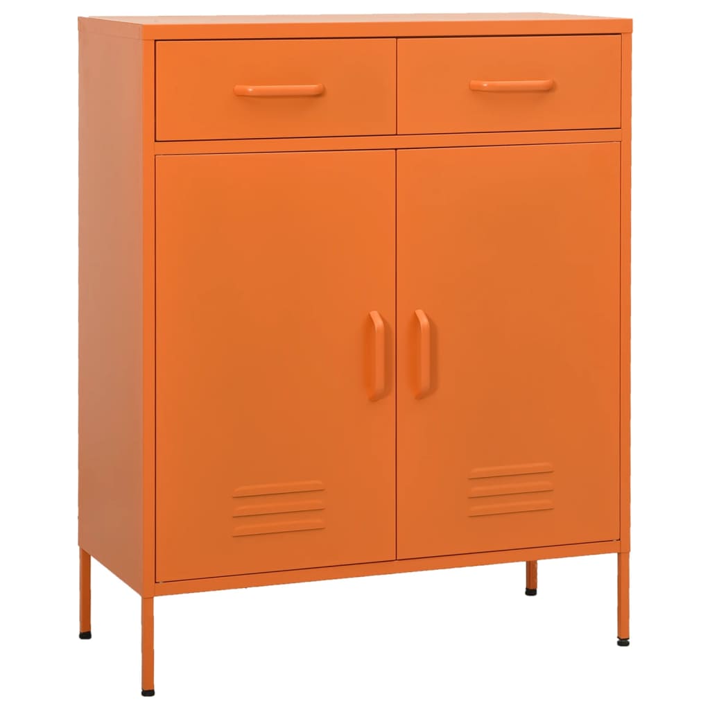 vidaXL Storage Cabinet Orange 31.5"x13.8"x40" Steel