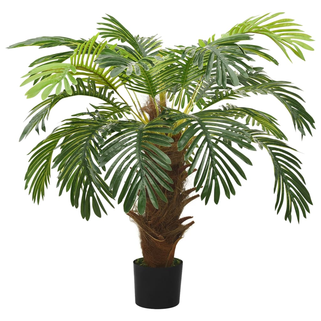 vidaXL Artificial Cycas Palm with Pot 35.4" Green