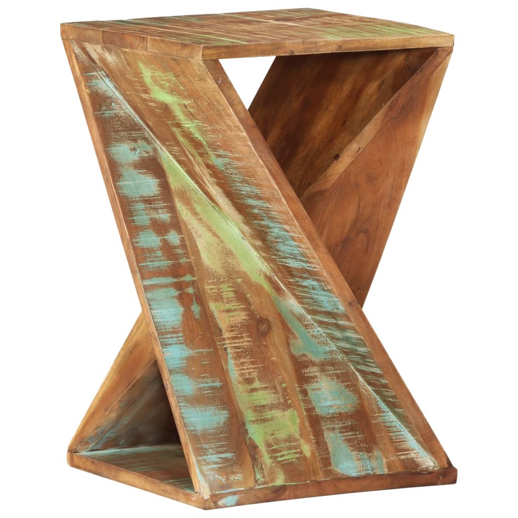 vidaXL Side Table 13.8"x13.8"x21.7" Solid Wood Reclaimed