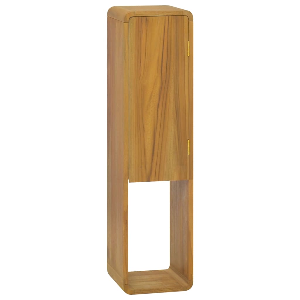 vidaXL Wall-mounted Bathroom Cabinet 9.8"x9.8"x39.4" Solid Wood Teak