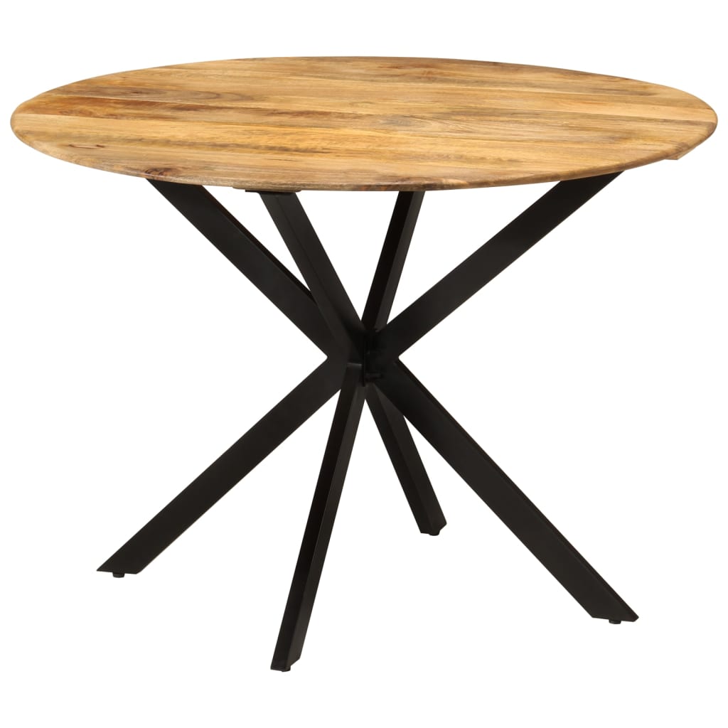 vidaXL Dining Table  43.3"x30.7" Solid Wood Mango and Steel