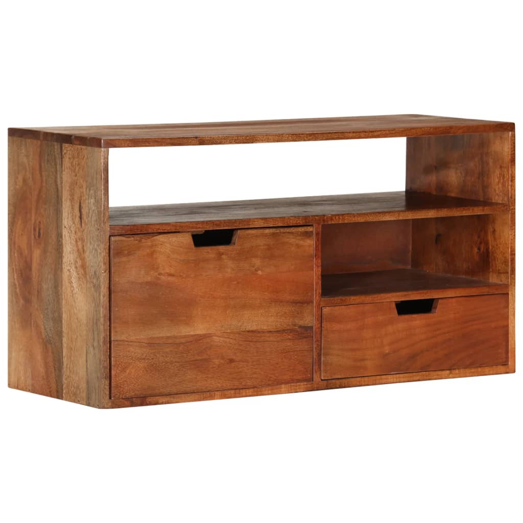 vidaXL TV Stand 31.5"x11.8"x16.5" Solid Wood Acacia